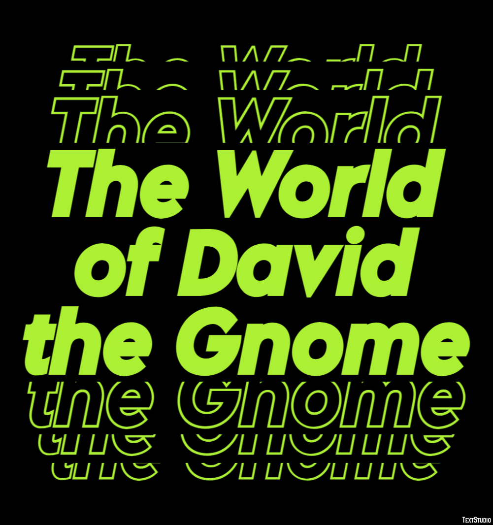 The World of David the Gnome Text Effect