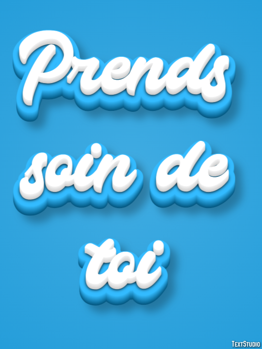 Prends soin de toi テキスト効果