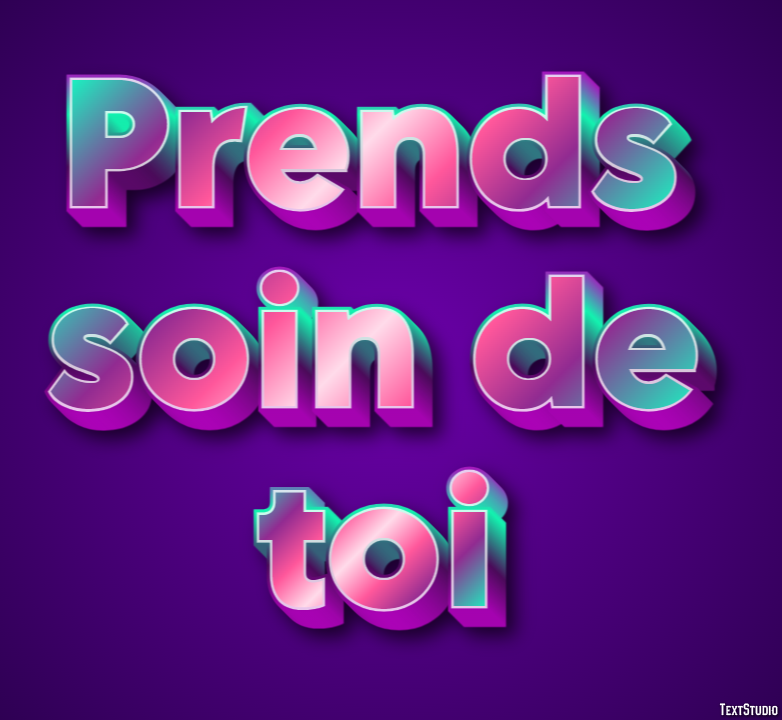 Prends soin de toi テキスト効果