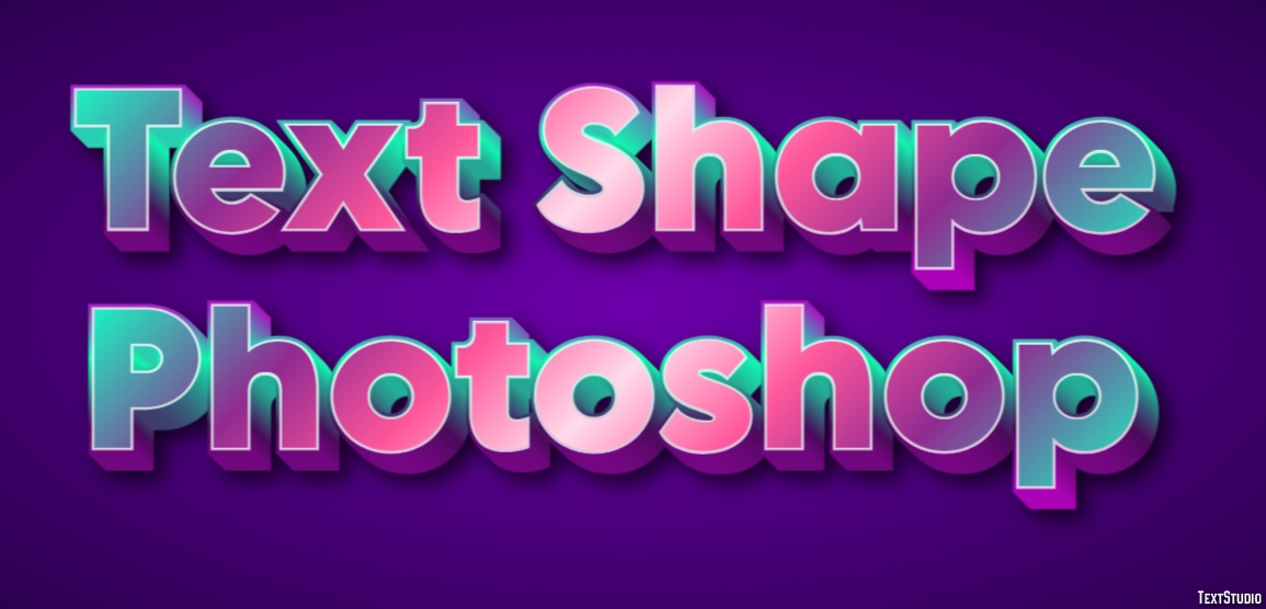 Text Shape Photoshop Text Effect