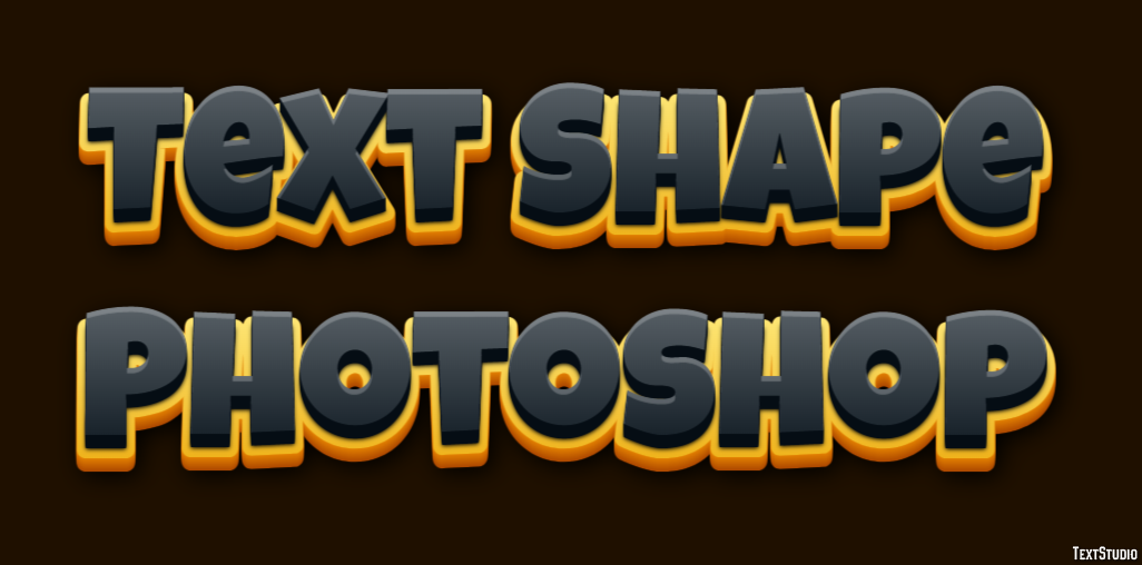 Text Shape Photoshop Text Effect
