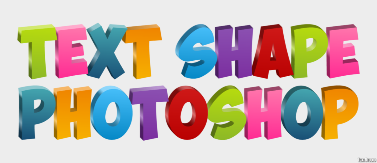 Text Shape Photoshop Text Effect