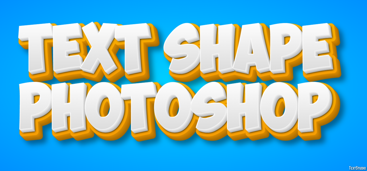 Text Shape Photoshop Text Effect