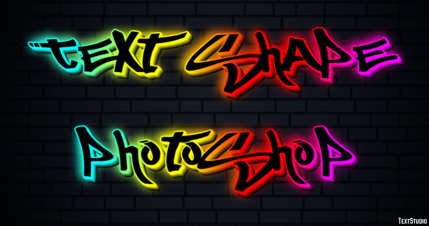 Text Shape Photoshop Text Effect