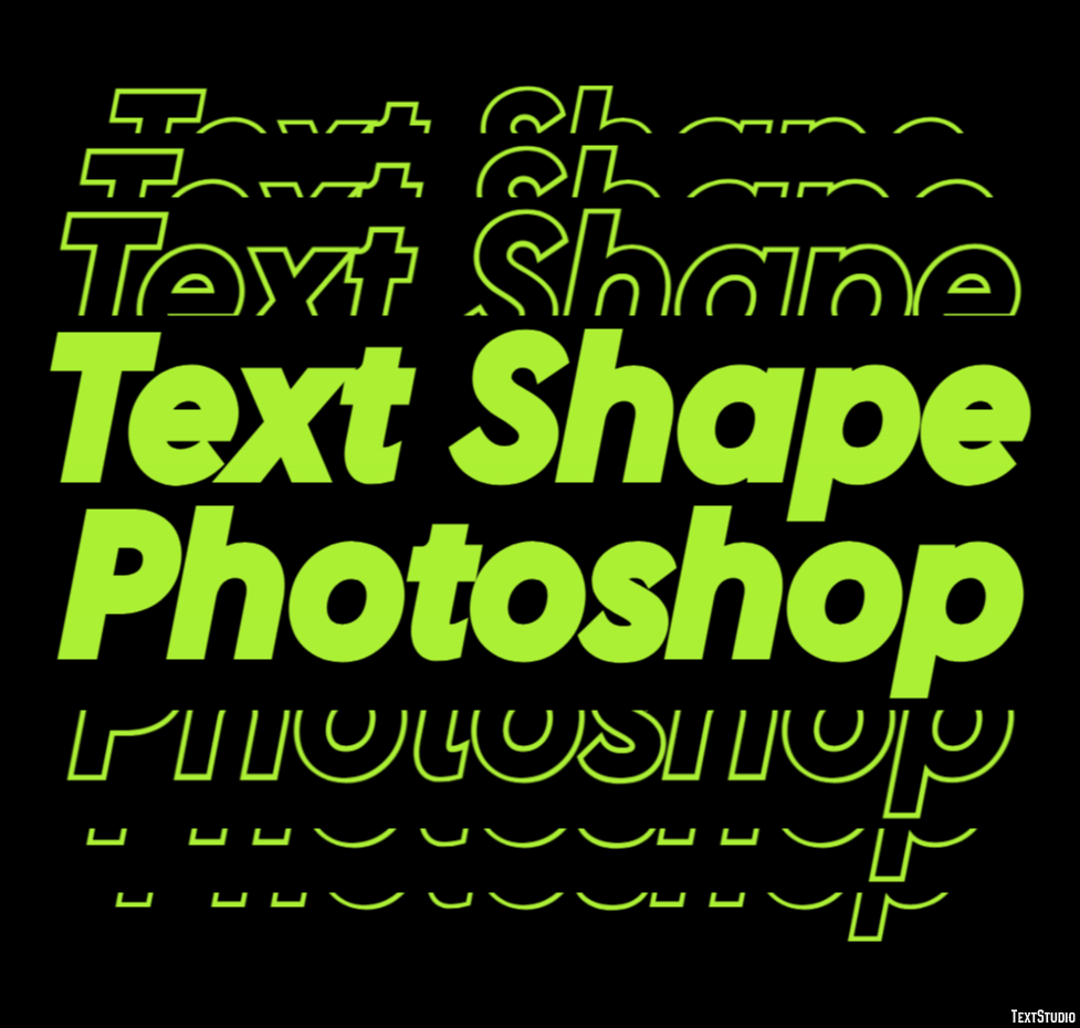 Text Shape Photoshop Text Effect