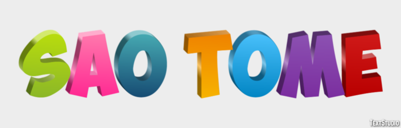 São Tomé Effetto testo