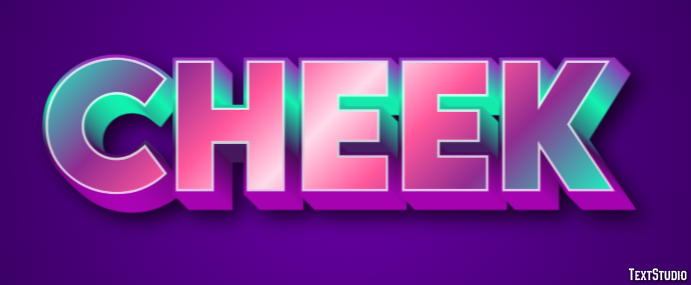 Cheek Efecto de Texto