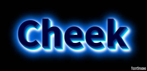 Cheek Efecto de Texto