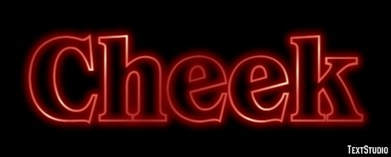 Cheek Efecto de Texto