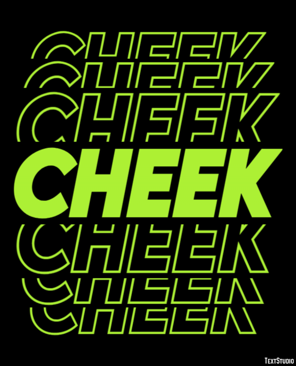 Cheek Text Effect