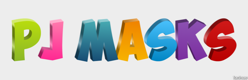 PJ Masks Эффект текста