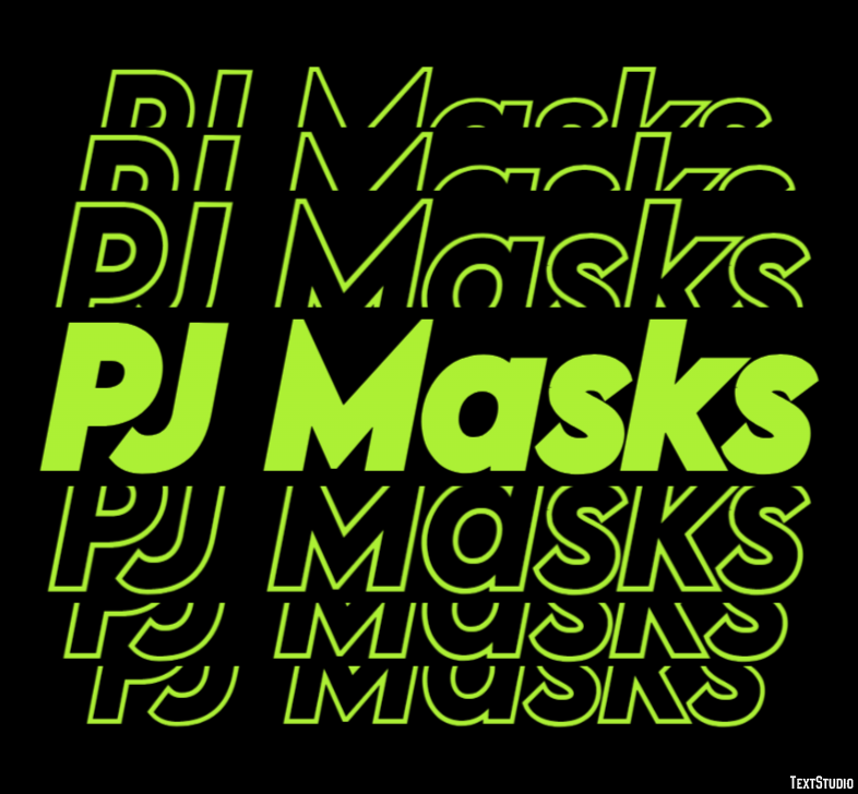 PJ Masks Effet de Texte