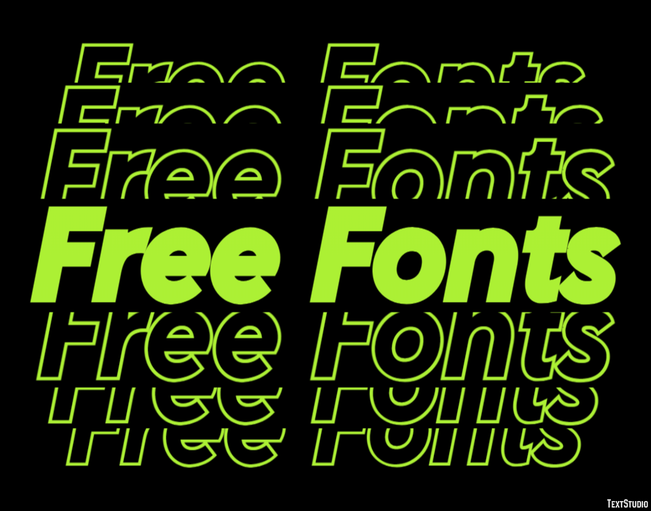 Free Fonts Эффект текста