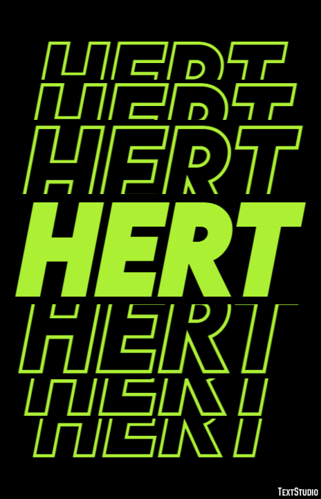 Hert Tekst Effect