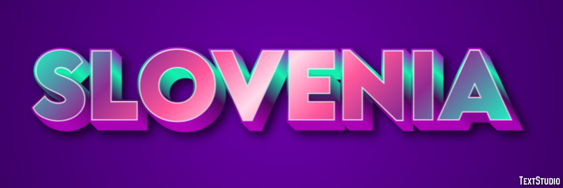 Slovenia Text effect