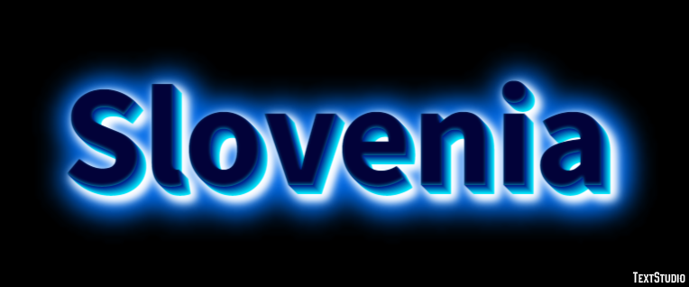 Slovenia Text effect