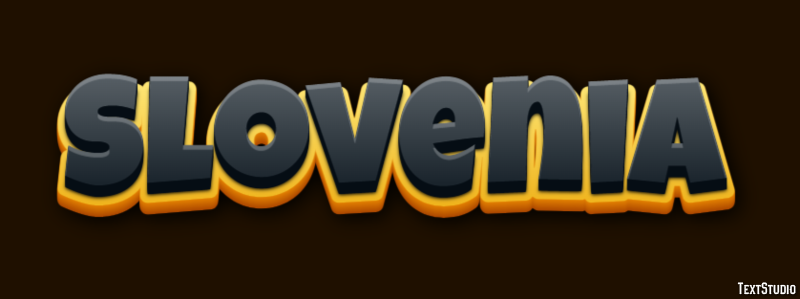Slovenia Text effect