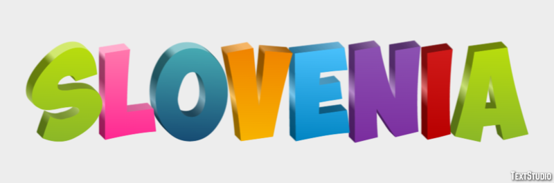 Slovenia Text effect