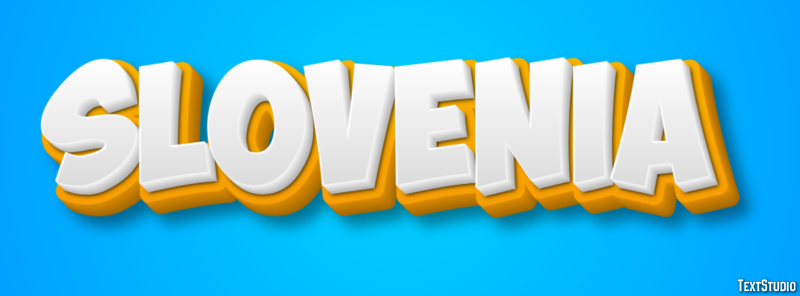 Slovenia Text effect