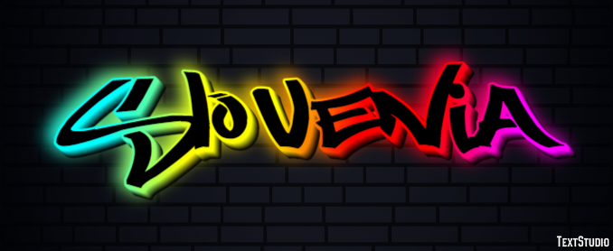 Slovenia Text effect