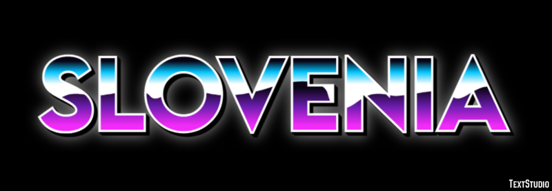 Slovenia Text effect