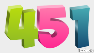 451 Text Effect