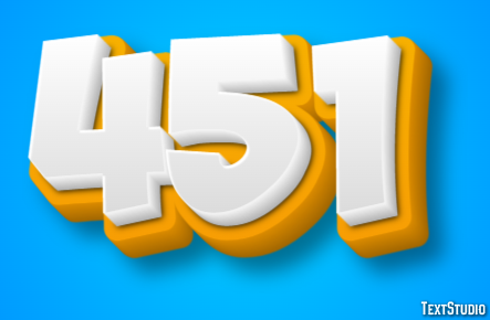 451 Text Effect