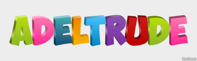 Adeltrude Efeito de texto