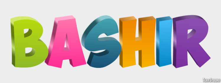 Bashir Efecto de Texto