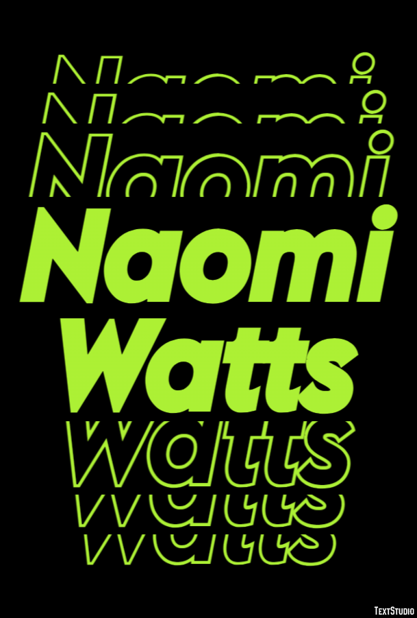 Naomi Watts Efeito de texto