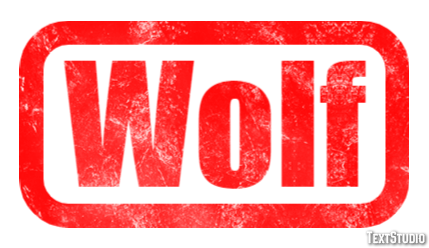 Wolf Effetto testo