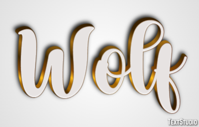 Wolf Efeito de texto