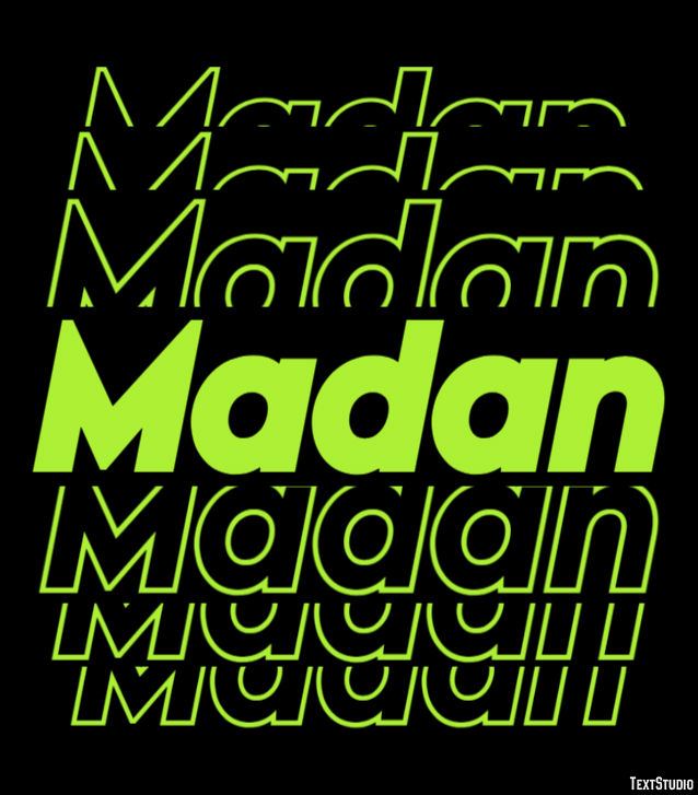 Madan Text effect