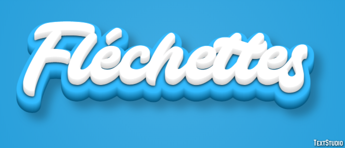 Fléchettes Text effect