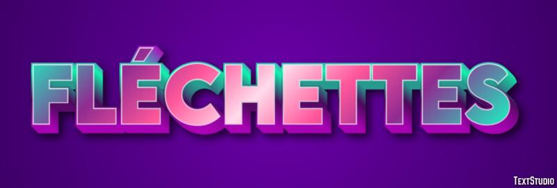 Fléchettes Text effect