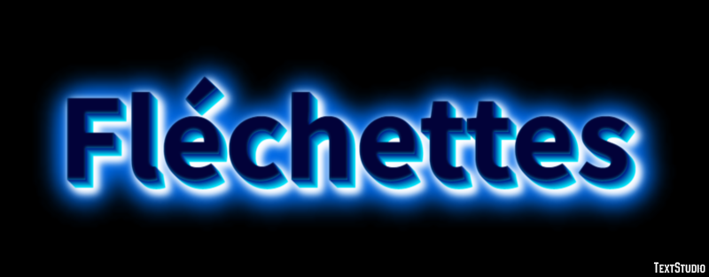 Fléchettes Text effect