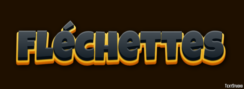 Fléchettes Text effect