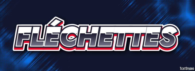 Fléchettes Text effect