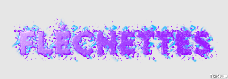 Fléchettes Text effect