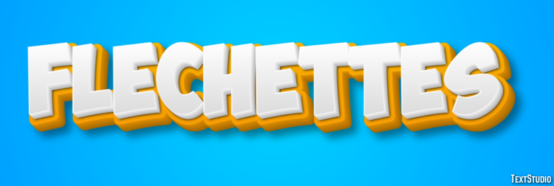 Fléchettes Text effect