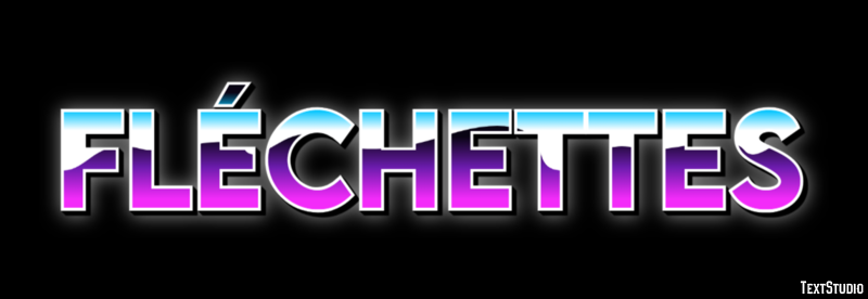 Fléchettes Text effect