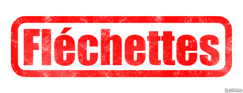 Fléchettes Text effect