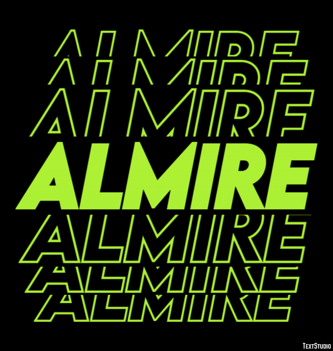 Almire Effetto testo