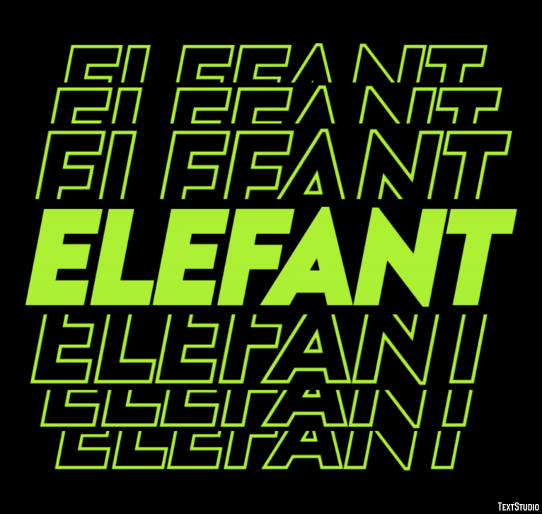 Elefant テキスト効果
