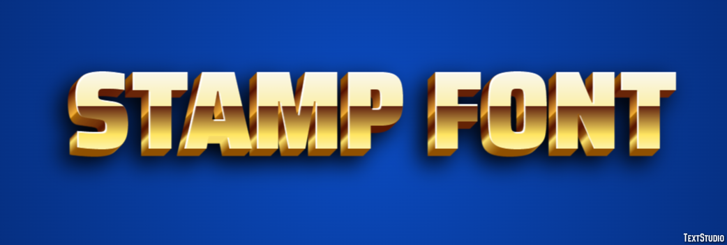 Stamp Font Effetto testo
