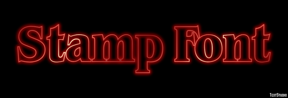 Stamp Font Effetto testo