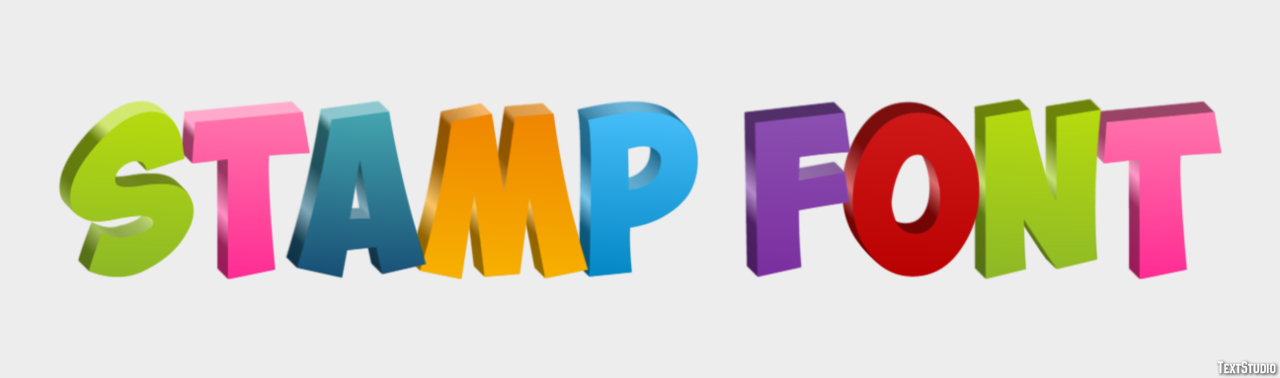 Stamp Font Effetto testo