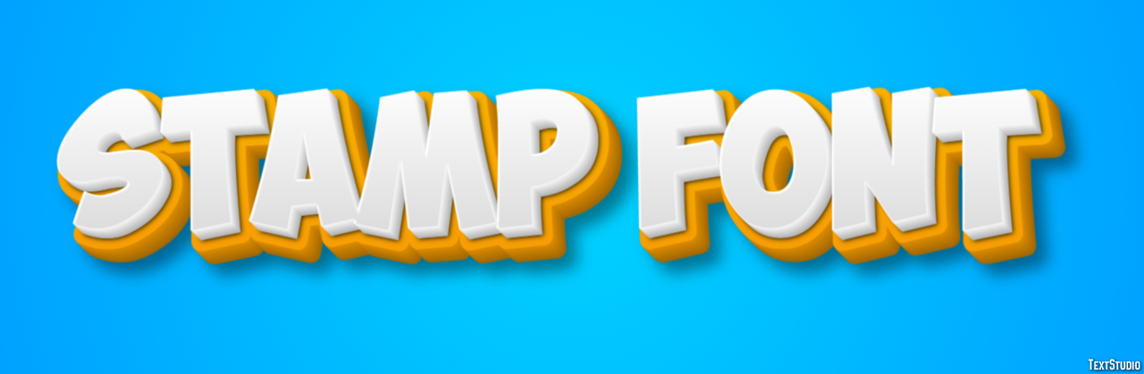 Stamp Font Effetto testo