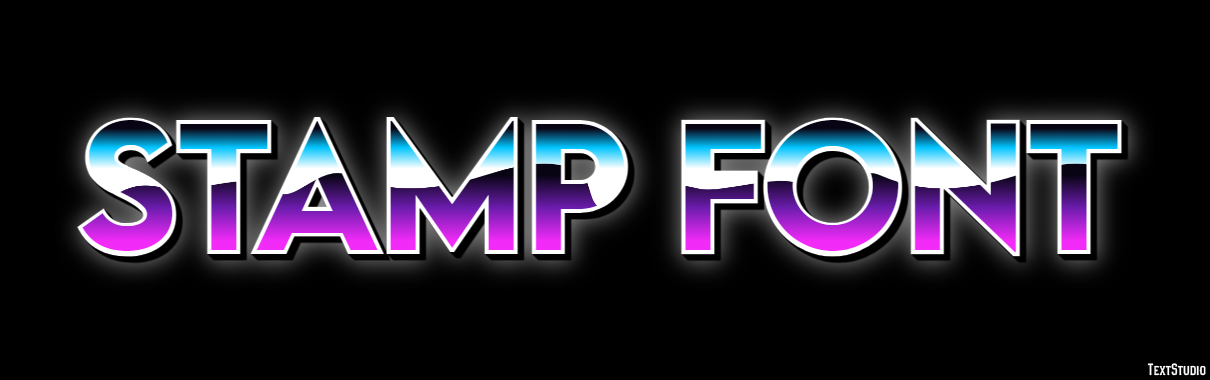 Stamp Font Effetto testo
