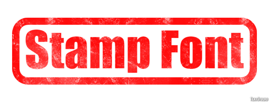 Stamp Font Effetto testo